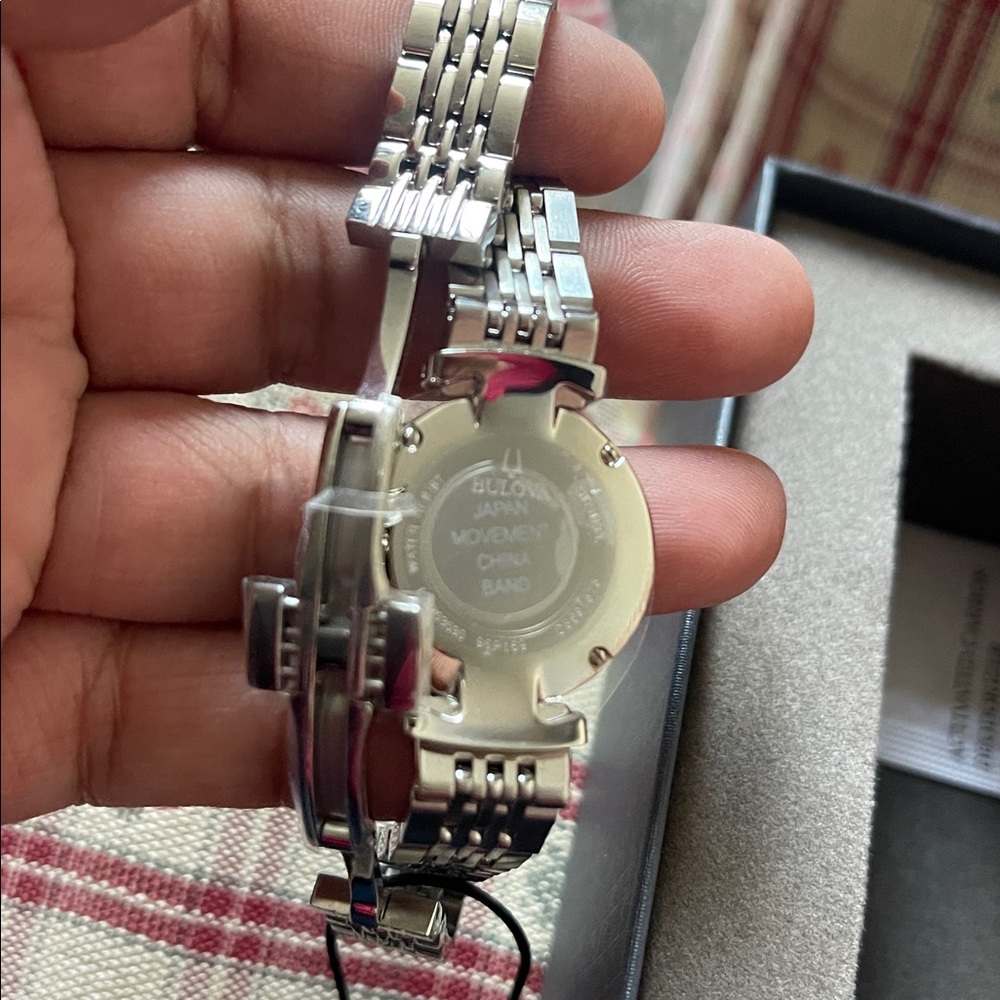 Bulova Silver Women's Watch with Black Dial - Picture 5 of 8